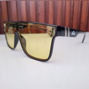 Quiksilver Black Frame Sunglasses with Yellow Lenses